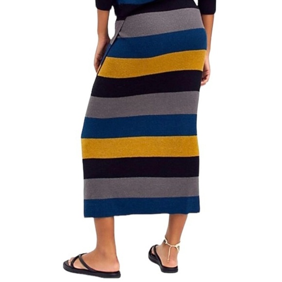 Free People Beach Striped Eyes On You Wrap Sweater Skirt Size Small - Picture 9 of 9